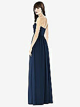 Rear View Thumbnail - Midnight Navy Sweeheart Chiffon Natural Waist Dress