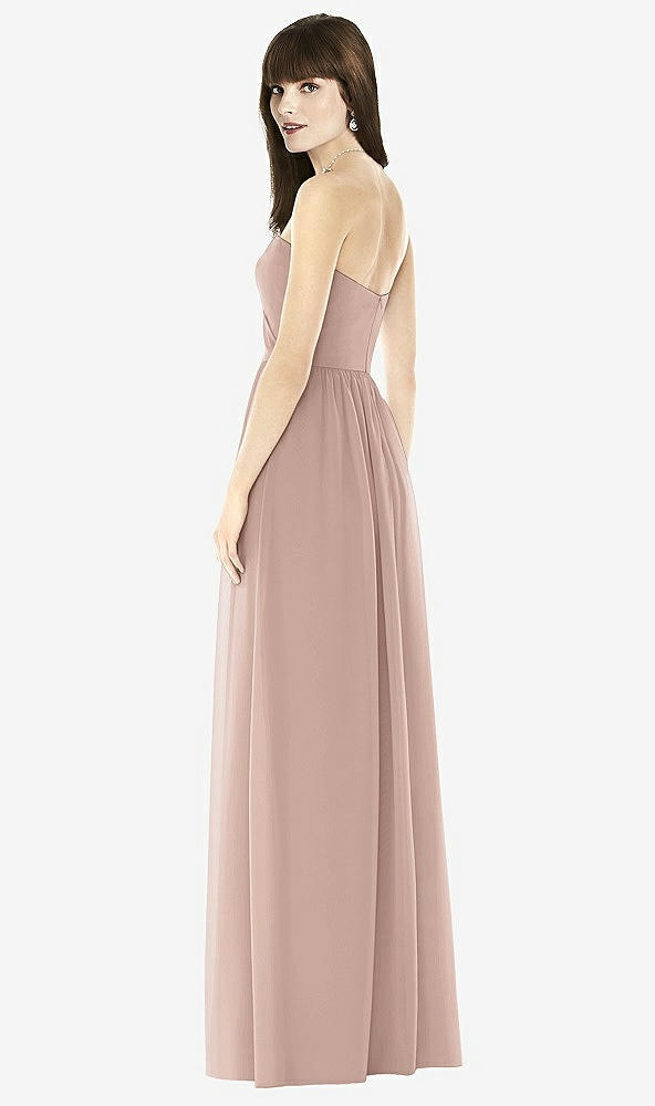 Back View - Neu Nude Sweeheart Chiffon Natural Waist Dress