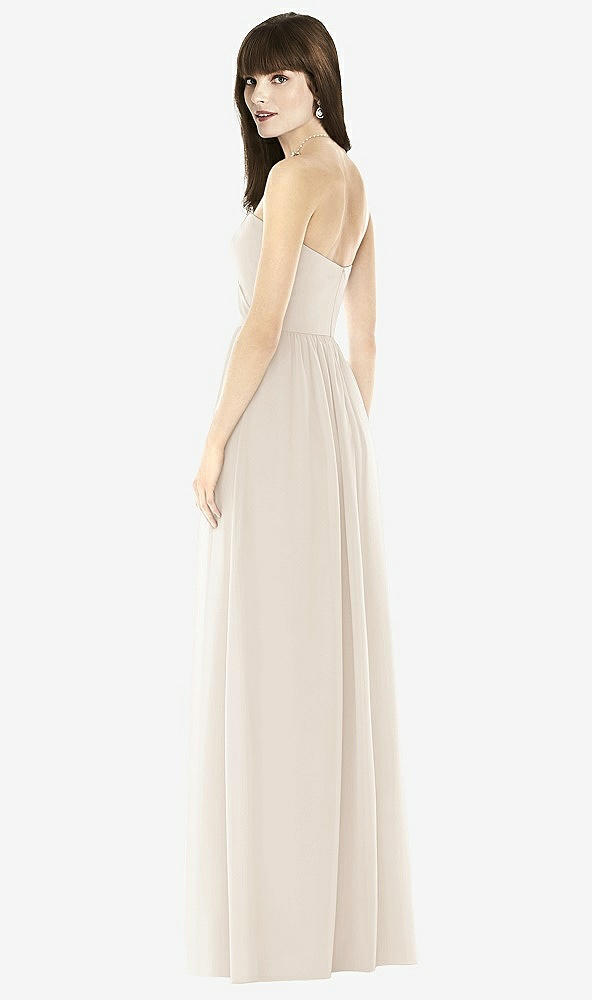 Back View - Oat Sweeheart Chiffon Natural Waist Dress