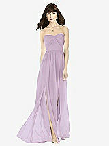 Front View Thumbnail - Pale Purple Sweeheart Chiffon Natural Waist Dress