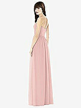 Rear View Thumbnail - Rose Sweeheart Chiffon Natural Waist Dress