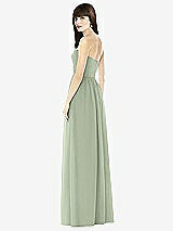 Rear View Thumbnail - Sage Sweeheart Chiffon Natural Waist Dress