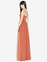 Rear View Thumbnail - Terracotta Copper Sweeheart Chiffon Natural Waist Dress