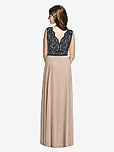 Rear View Thumbnail - Topaz & Midnight Navy Dessy Collection Junior Bridesmaid Dress JR542