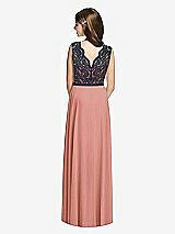 Rear View Thumbnail - Desert Rose & Midnight Navy Dessy Collection Junior Bridesmaid Dress JR542