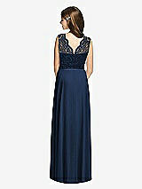 Rear View Thumbnail - Midnight Navy & Midnight Navy Dessy Collection Junior Bridesmaid Dress JR542