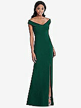 Front View Thumbnail - Hunter Green After Six Bridesmaid Dress 6802