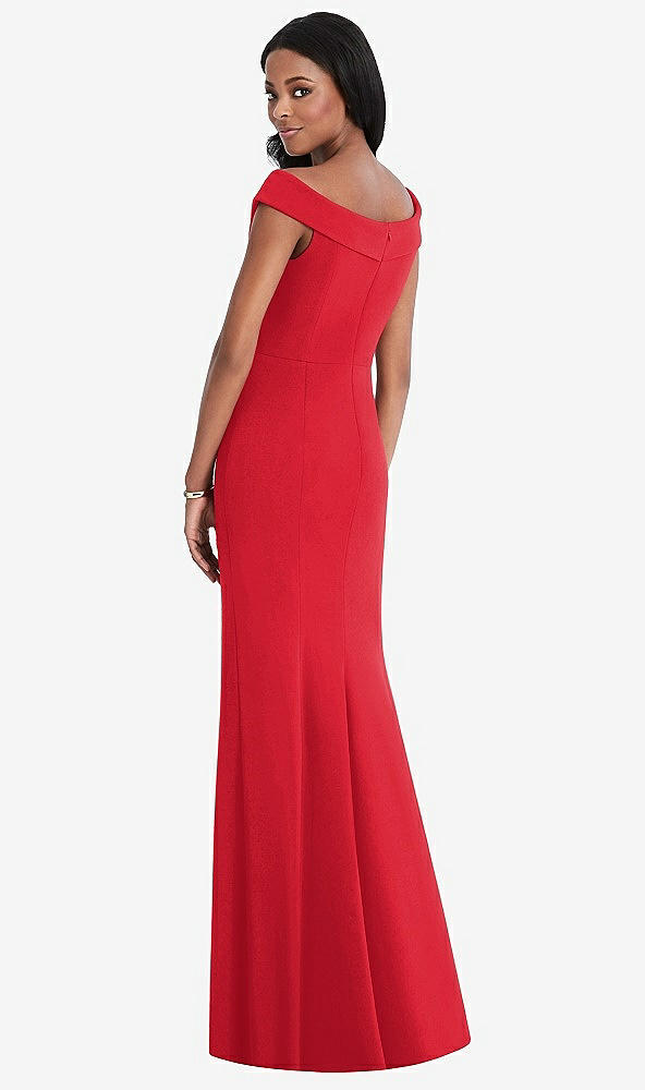 Back View - Parisian Red After Six Bridesmaid Dress 6802