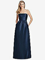 Rear View Thumbnail - Midnight Navy Lela Rose Bridesmaid Dress LR248