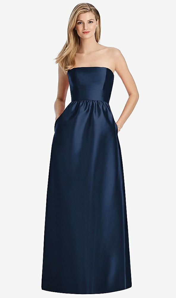 Back View - Midnight Navy Lela Rose Bridesmaid Dress LR248