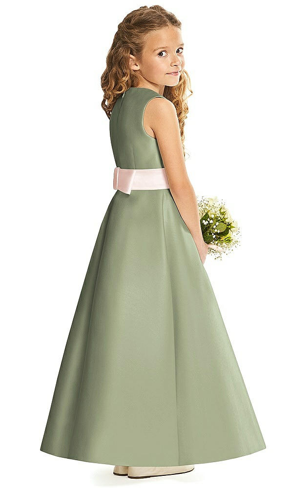 Back View - Sage & Blush Flower Girl Dress FL4062