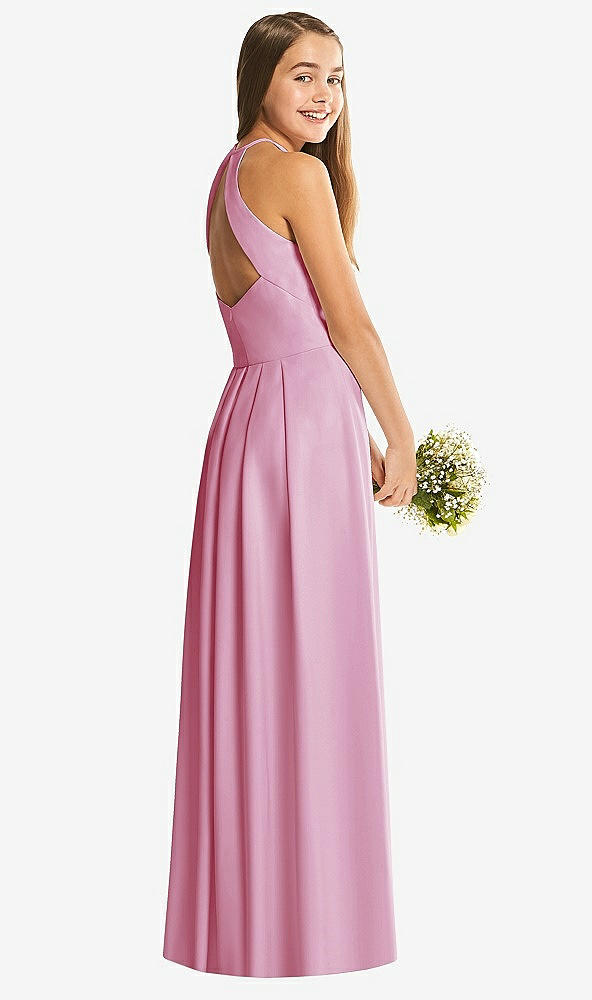 Back View - Powder Pink Social Junior Bridesmaid Style JR547