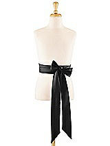 Front View Thumbnail - Black Satin Twill Flower Girl Sash