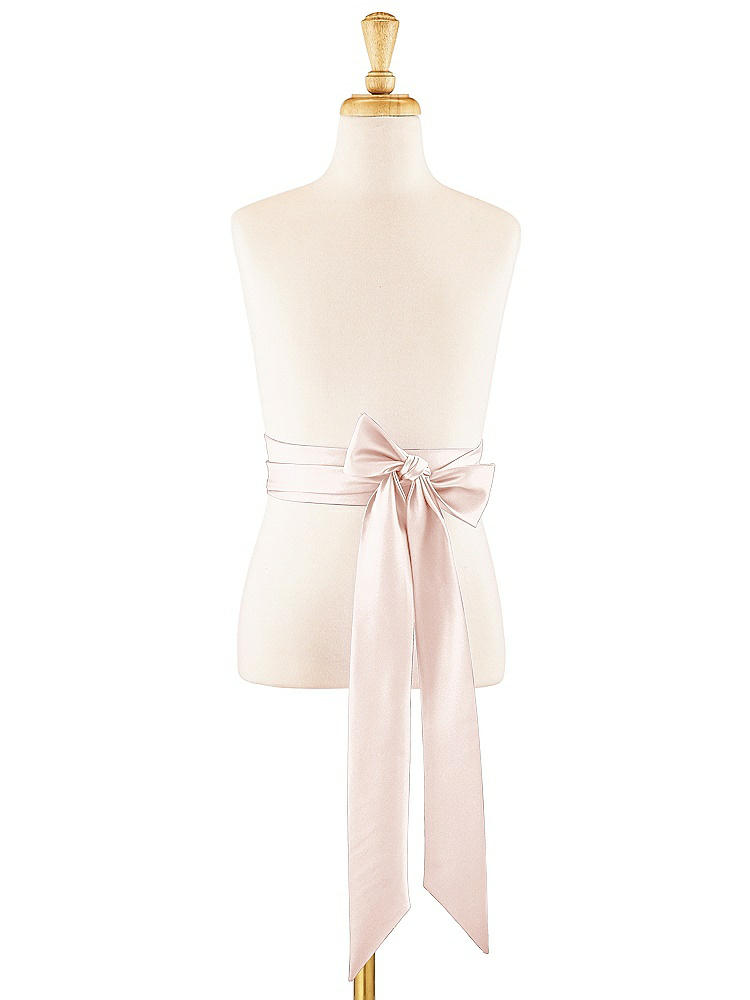 Front View - Blush Satin Twill Flower Girl Sash