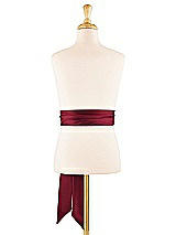 Alt View 1 Thumbnail - Burgundy Satin Twill Flower Girl Sash