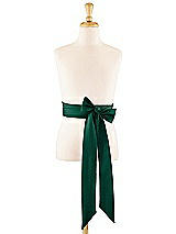 Front View Thumbnail - Hunter Green Satin Twill Flower Girl Sash