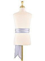 Alt View 1 Thumbnail - Silver Dove Satin Twill Flower Girl Sash