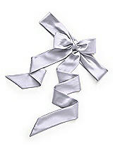 Rear View Thumbnail - Silver Dove Satin Twill Flower Girl Sash