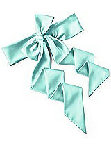 Rear View Thumbnail - Coastal Satin Twill Wedding Sash