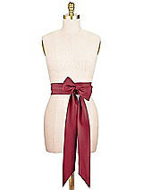 Alt View 1 Thumbnail - Burgundy Satin Twill Wedding Sash