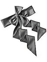 Rear View Thumbnail - Gunmetal Satin Twill Wedding Sash