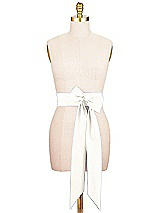 Alt View 1 Thumbnail - Ivory Satin Twill Wedding Sash