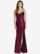 Front View Thumbnail - Cabernet Maxi Length Spaghetti Strap Mermaid Dress