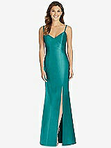 Front View Thumbnail - Jade Maxi Length Spaghetti Strap Mermaid Dress