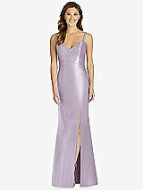 Front View Thumbnail - Lilac Haze Maxi Length Spaghetti Strap Mermaid Dress