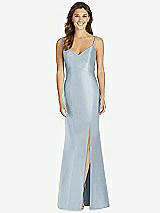 Front View Thumbnail - Mist Maxi Length Spaghetti Strap Mermaid Dress