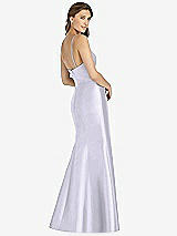 Rear View Thumbnail - Silver Dove Maxi Length Spaghetti Strap Mermaid Dress