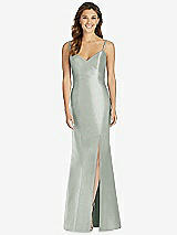 Front View Thumbnail - Willow Green Maxi Length Spaghetti Strap Mermaid Dress