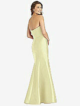 Rear View Thumbnail - Butter Yellow Full-length Strapless Sweetheart Neckline Dress