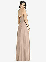 Rear View Thumbnail - Topaz Strapless Notch Chiffon Maxi Dress