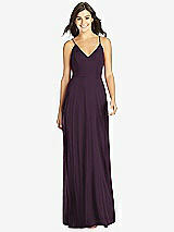 Front View Thumbnail - Aubergine Criss Cross Back A-Line Maxi Dress