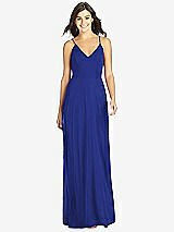 Front View Thumbnail - Cobalt Blue Criss Cross Back A-Line Maxi Dress