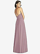 Rear View Thumbnail - Dusty Rose Criss Cross Back A-Line Maxi Dress