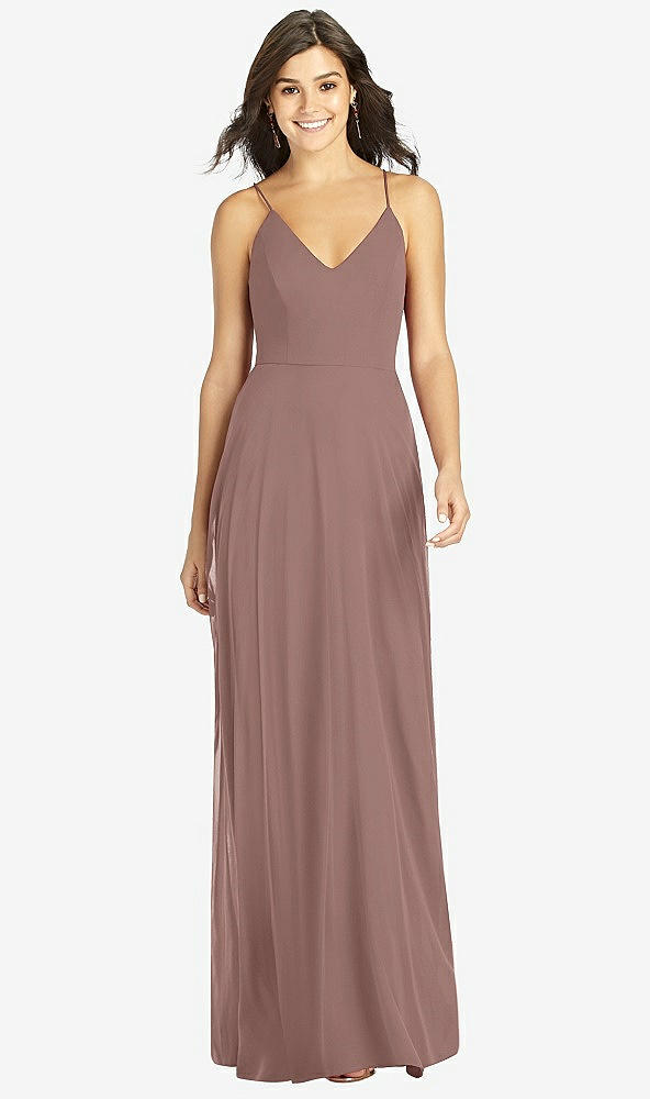 Front View - Sienna Criss Cross Back A-Line Maxi Dress