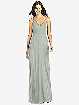 Front View Thumbnail - Willow Green Criss Cross Back A-Line Maxi Dress