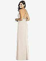 Rear View Thumbnail - Oat Criss Cross Back Mermaid Wrap Dress