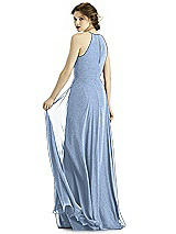 Rear View Thumbnail - Cloudy Silver After Six Shimmer Bridesmaid Dress 1502LS