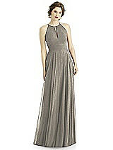 Front View Thumbnail - Mocha Gold After Six Shimmer Bridesmaid Dress 1502LS