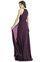 Rear View Thumbnail - Aubergine Silver After Six Shimmer Bridesmaid Dress 1502LS