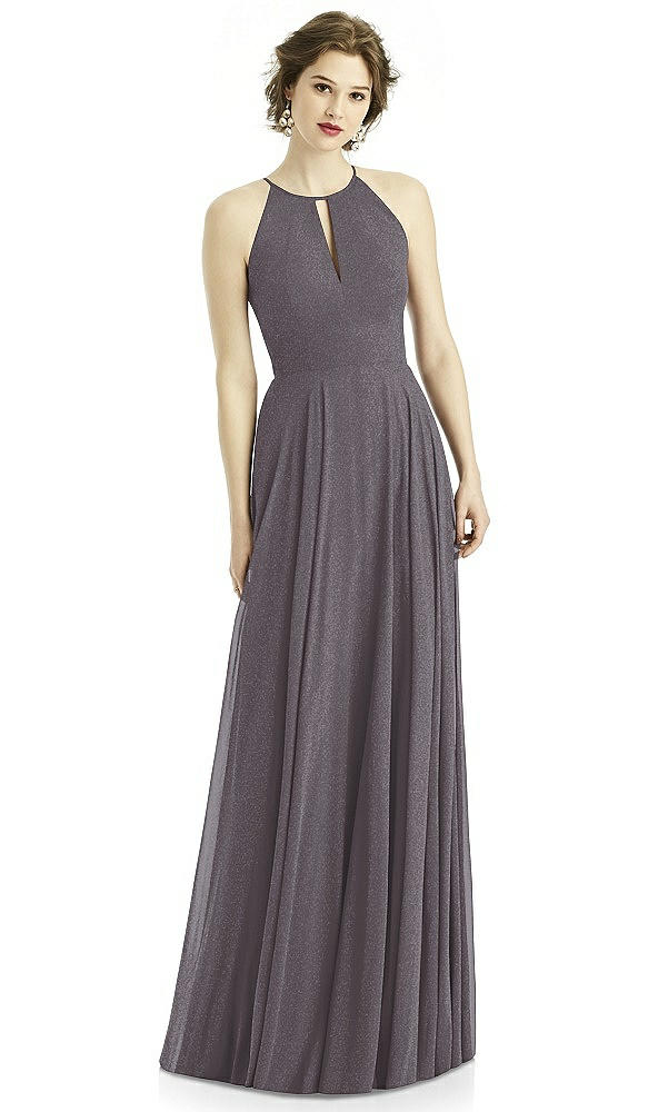 Front View - Stormy Silver After Six Shimmer Bridesmaid Dress 1502LS