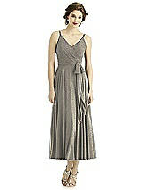 Front View Thumbnail - Mocha Gold After Six Shimmer Bridesmaid Dress 1503LS