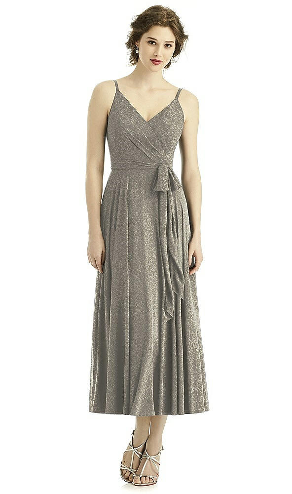 Front View - Mocha Gold After Six Shimmer Bridesmaid Dress 1503LS