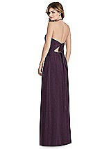 Rear View Thumbnail - Aubergine Silver After Six Shimmer Bridesmaid Dress 1515LS