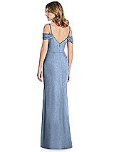 Rear View Thumbnail - Cloudy Silver After Six Shimmer Bridesmaid Dress 1517LS