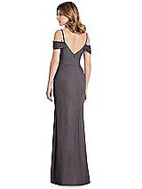 Rear View Thumbnail - Stormy Silver After Six Shimmer Bridesmaid Dress 1517LS