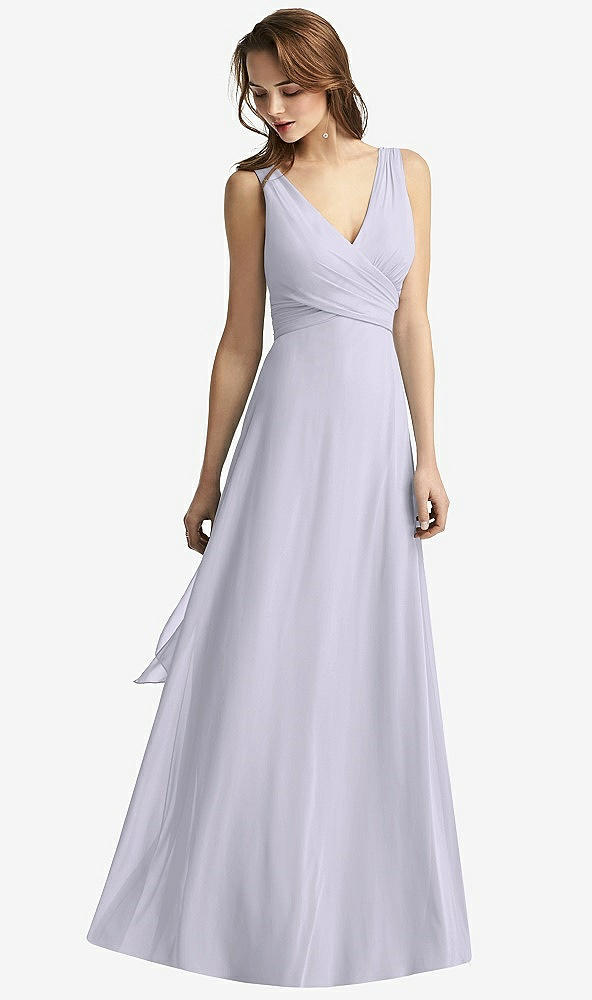 Front View - Silver Dove Sleeveless V-Neck Chiffon Wrap Dress